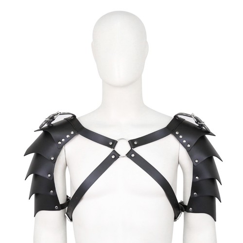Men leather shoulder armors - pu,