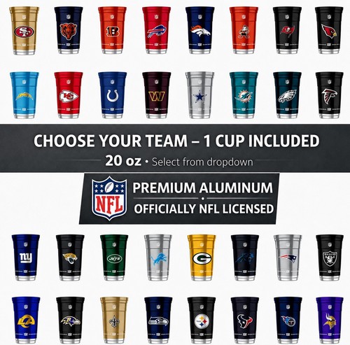 Nfl aluminum cups - nfl, 1