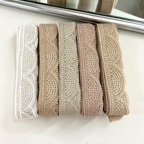 Indian scallop net lace trim - scallop,