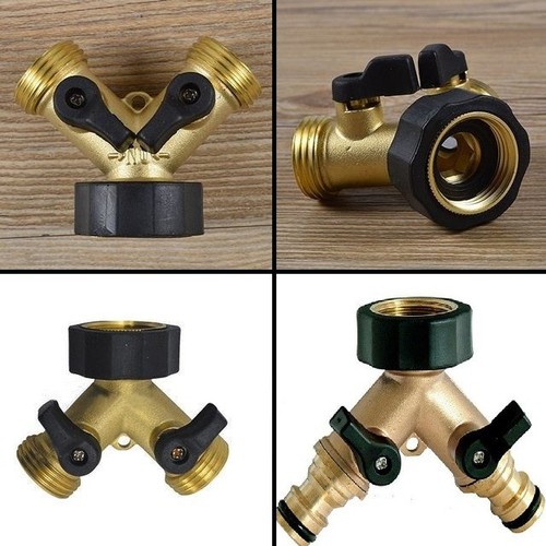 Solid brass way garden tap - 2,