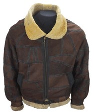 Vintage Type B-3 Leather sheepskin  Flying Pilot Bomber jacket 2XL