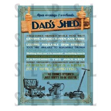 Dad's Shed Metal SIGN RETRO