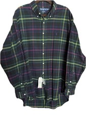 Ralph Lauren Blake Flannel Long Sleeve XXL,Navy Plaid NWT Ret. $72, Pony