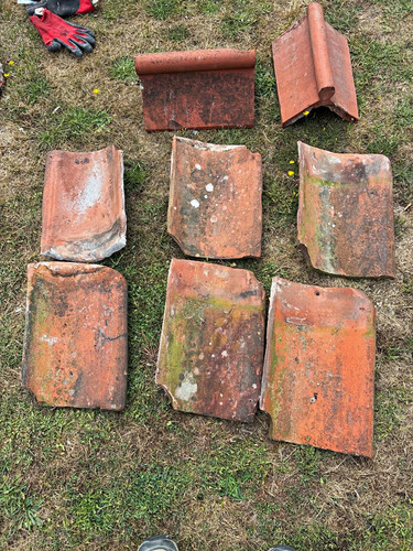 Red clay rectangular - red,