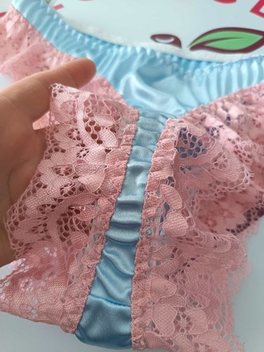 Womens satin lace knickers - satin,