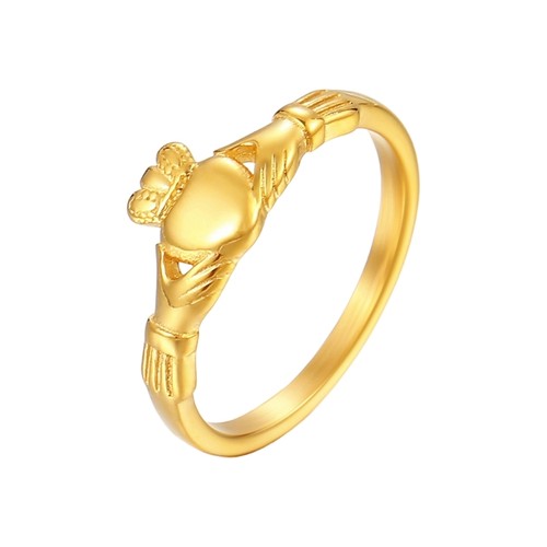 Sturdy steel claddagh rings - steel,