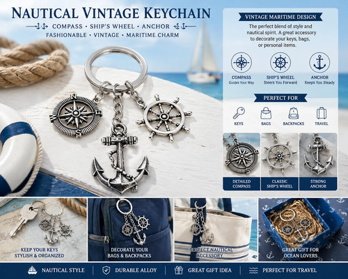 Nautical vintage keychain - vintage, –