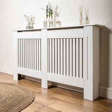 Premium Large 92CM Tall Radiator Cover Bar Wall Cabinet MDF Grill Shelf Guard XL