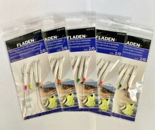 5 x Packs of Fladen Daylight 4 Hook Size 2/0 Sea Fishing Mackerel Feathers Lures