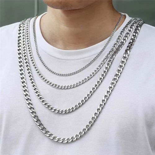 Mens boys curb chain stainless - chain,