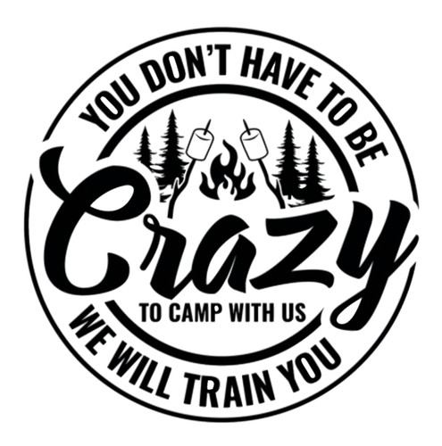 Camping vinyl decal - (crazy),