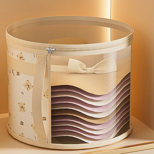 Hat storage box foldable round - hat,