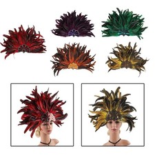 Women Feather Headpiece Photo Props Decoration Showgirl Cosplay Accessories for