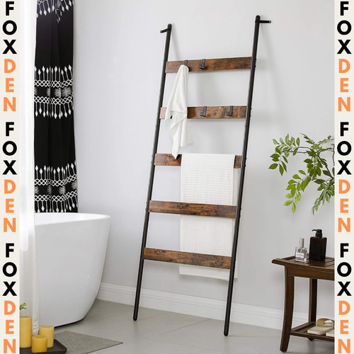 Tall rustic towel rack wooden - tall,