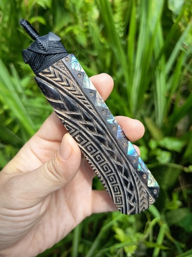 Large maori toki pendant water - maori,