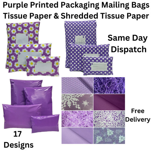 Purple tissue paper - purple, coloured