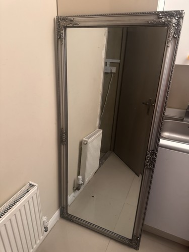 Large ornate silver wall floor - large,