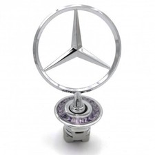 3D Star Hood Logo Emblem Badge For Mercedes Benz W210 W202 W203 C200 W211 Silver