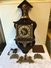 Vintage Dutch Nu Elck Syn Sin Wall Clock  Spares or Renovation good condition