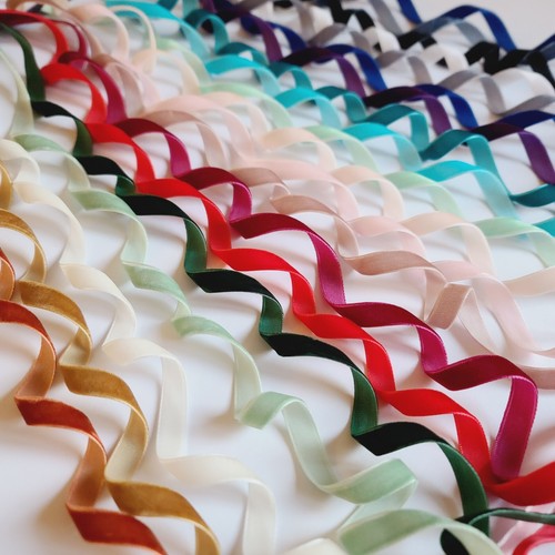 Velvet ribbon 10mm wide single - velvet,