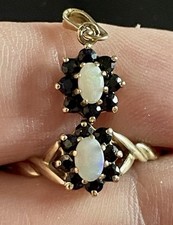 9ct Gold Opal & Sapphire