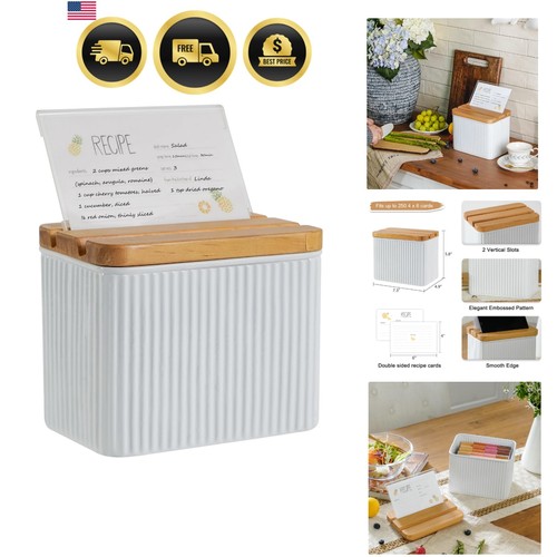 Recipe box with cards - recipe,