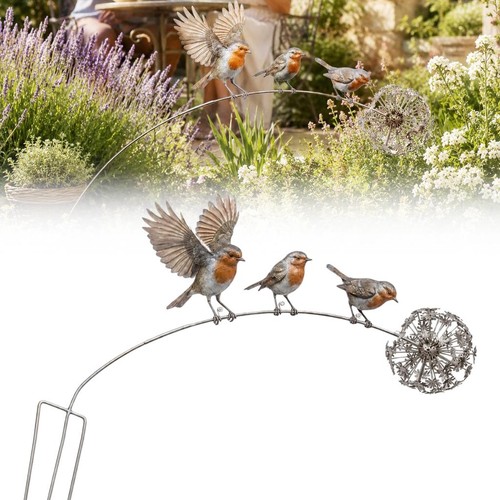 Robin garden stake - robin,