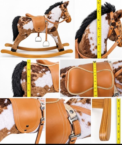 Large brown white plush - white,