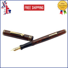 VINTAGE WAHL EVERSHARP FOUNTAIN PEN IN WOODGRAIN SEMI FLEXIBLE 14K GOLD FINE NIB