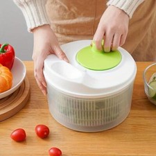 Large Salad Spinner Vegetable Veg Leaf Herb Dryer Drainer Colander Plastic bowl