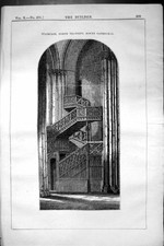 Old Staircase North Transept Rouen Cathedral Architecture 1852 Builde Victorian