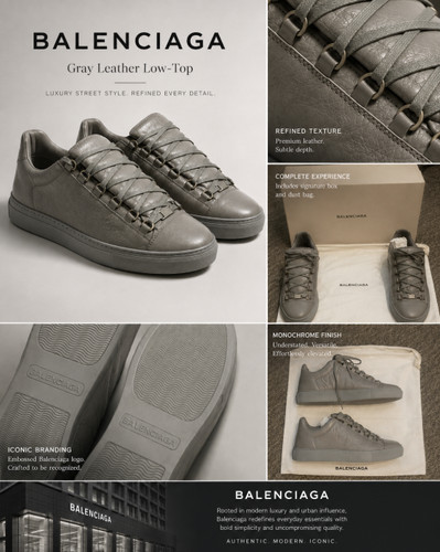 Balenciaga mens gray leather - balenciaga,