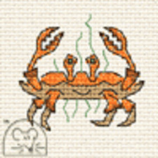 Mouseloft Stitchlets 'By the Seaside - Crab' Cross Stitch Kit