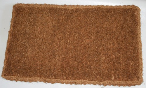 Large natural coir doormat rug - coir,