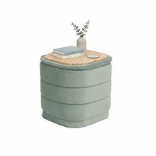 Velvet Storage Ottoman with