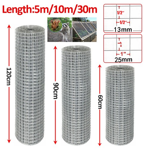 30m galvanised chicken wire - galvanised,