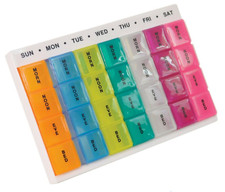 Pill Box 28 Slot 7 Days Weekly