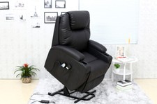 CINEMO ELECTRIC RISE RECLINER LEATHER MASSEAGE HEAT ARMCHAIR SOFA LOUNGE CHAIR