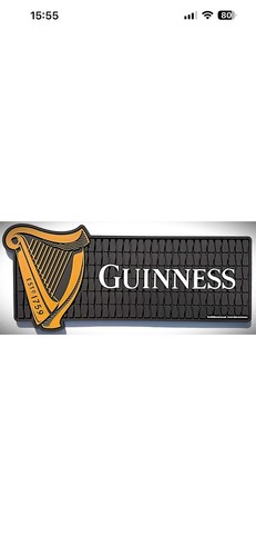 Guinness bar runner mat drip - mat,