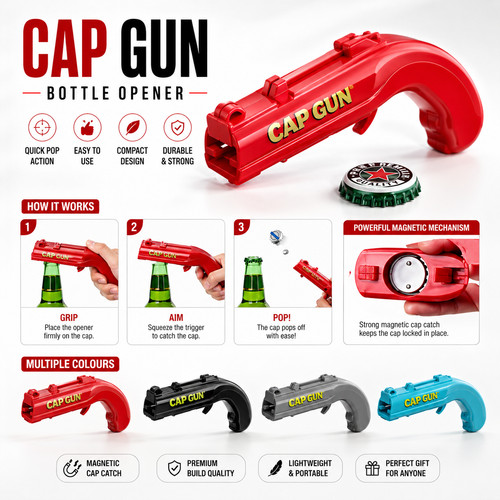 Creative cap gun bottle opener - gun,