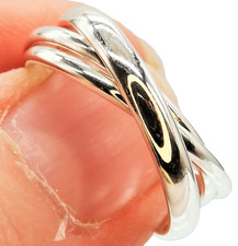 silver Russian wedding ring 925 sterling silver band size o brand new