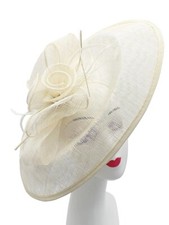 Large Flower Feather Hair Hat Fascinator Headband Wedding Royal Ascot Party