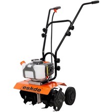 Eskde Petrol Garden Tiller 43cc 2-Stroke 6 Blade Mini Cultivator Rotavator