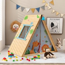 2-in-1 Kids Wooden Playhouse