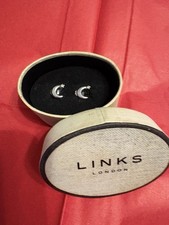 Links London Over The Moon Silver And White Sapphire Earrings