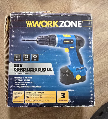 Workzone wwcd 18v drill - 18v,