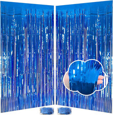 Blue streamers party - blue,