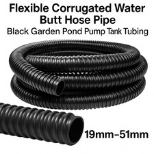 BLACK CORRUGATED WATER BUTT