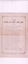 THE GRAND OLD MAN'S LAST CARD