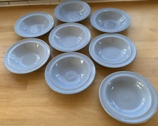 7 x Vintage Woodsware Blue Iris + 1 Grindley Petal Dessert or Cereal Bowls - VGC